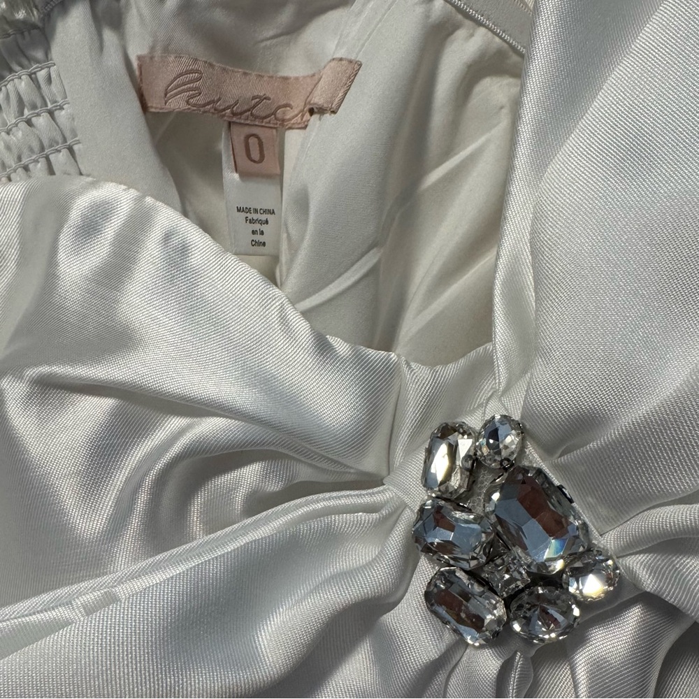 BHLDN White Satin Wedding Dress - Picture 4 of 7